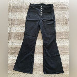 American Eagle Flare Charcoal Corduroy Pants